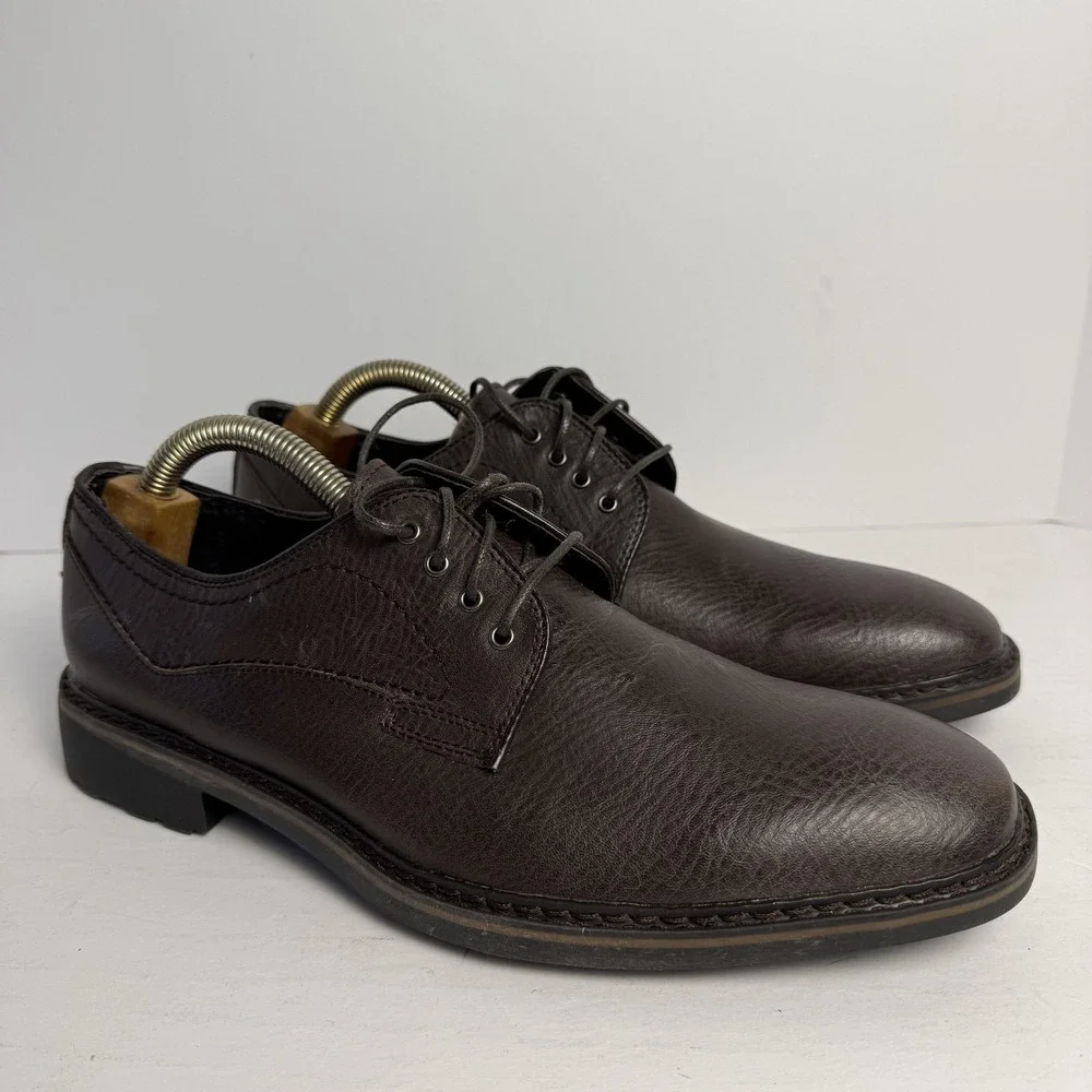 Joseph Abboud Ryan 201 Shoes Mens Size‎ 13 D Brown Leather Derby Dress Lace Up
